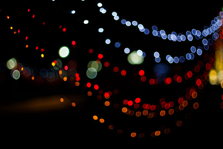 defocused christmas lights backgroundの写真素材