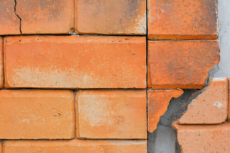 close up beautiful Brick wall . Background of brick wall textureの写真素材