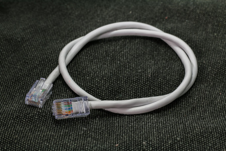white UTP/FTP cable with rj45 connectors