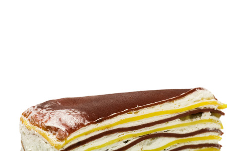 crape cake isolated on white background (Selective Focus)の写真素材