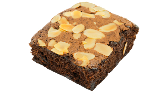 Brownie isolated on white background (Selective Focus)の写真素材