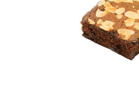 Brownie isolated on white background (Selective Focus)の写真素材