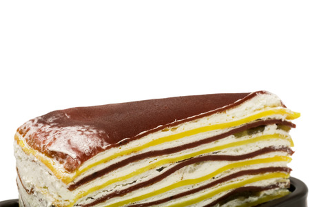crape cake isolated on white background (Selective Focus)の写真素材
