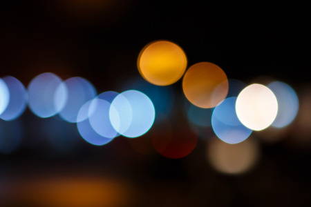colorful bokeh background, Bokeh on the road from cars lightの写真素材