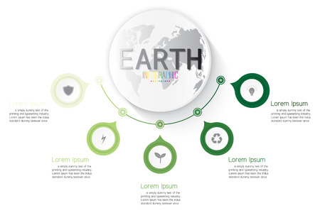 Infographic of earthのイラスト素材