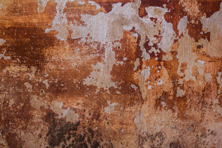 Old brick wall partially damaged, Old cement wall texture. Old cement wall one hundred and thirty...