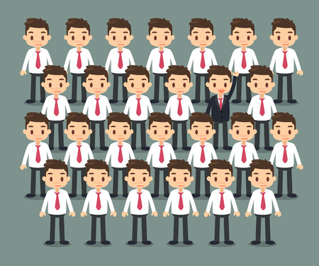 Business men. Choose the right man.のイラスト素材