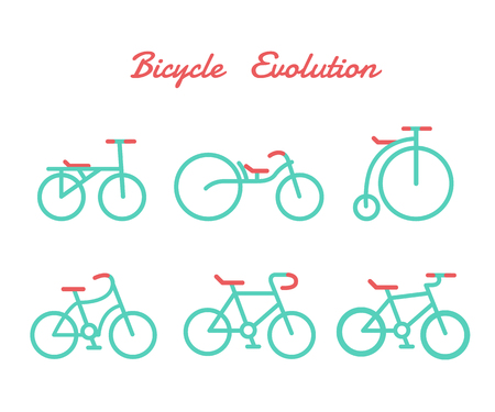 Bicycle evolution. It is illustration.のイラスト素材