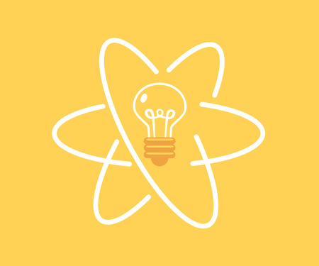 Idea inspiration. Lighting. Flat design.のイラスト素材