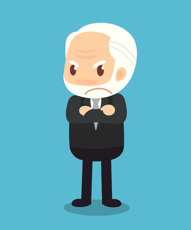 Boss is waiting for work.のイラスト素材