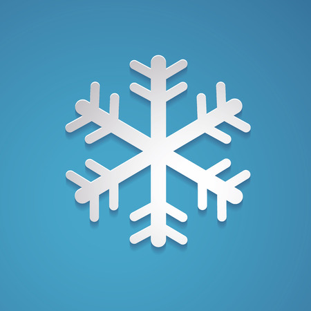Snowflake in paper art style.のイラスト素材