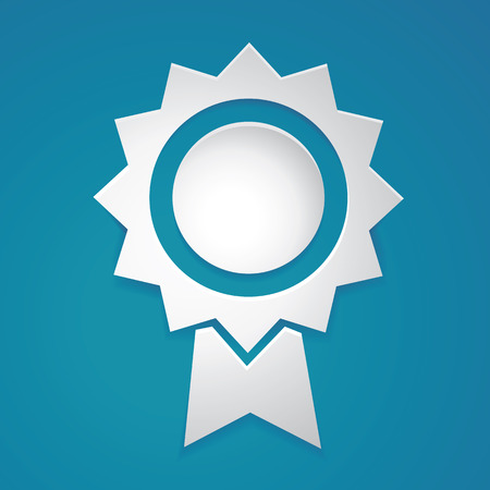 Certification icon. Paper art style. Graphic design.のイラスト素材