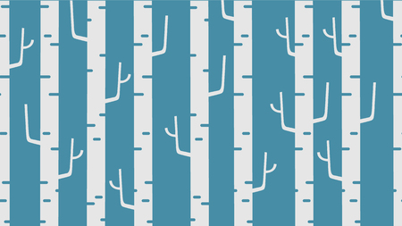 Repeatable tile winter trees on blue background.のイラスト素材