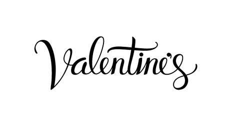 Valentine hand lettering calligraphy.のイラスト素材