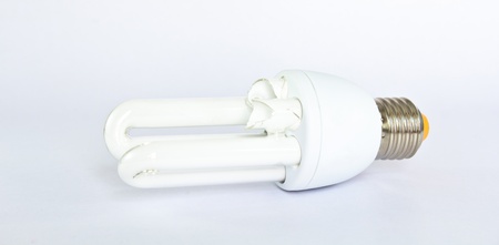 Broken fluorescent lamp isolated の写真素材