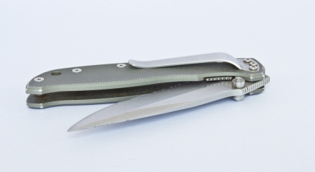 Portable folding knife gray  の写真素材