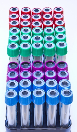 Blood tube for testing in laboratory  の写真素材