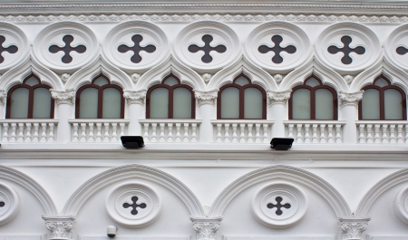 Vintage European style windowsの写真素材