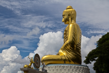 Big Buddha statue and Blue Sky at Prachuap Khiri Khan Thailand  の写真素材