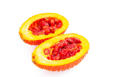 Baby jackfruit fresh isolated on white backgroundの写真素材