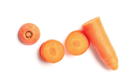 Carrots isolated on white background.