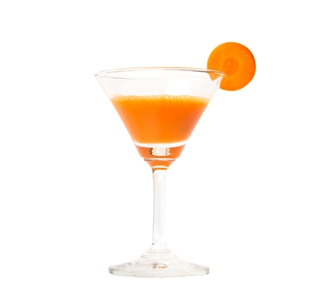 Carrot juice isolated on white background.の写真素材