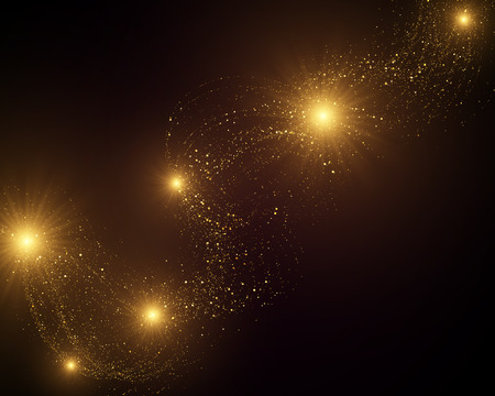 Eps 10 Vector sparkling golden glitter dust abstract backgroundのイラスト素材
