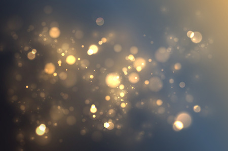 Golden light effect. Abstract gold bokeh magical backgroundのイラスト素材