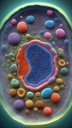 3d illustration of human pancreas and egg cell in high detailの素材