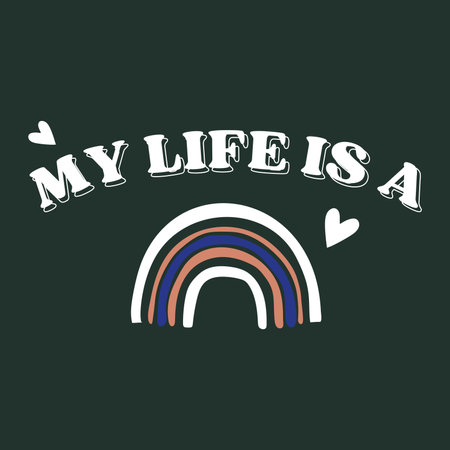 My life is a typography slogan for t shirt printing, tee graphic design.のイラスト素材