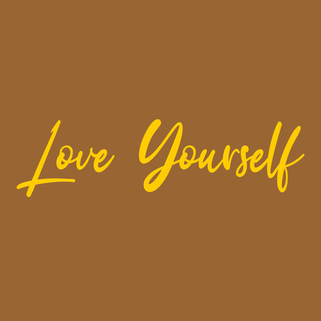 Love yourself typography slogan for t shirt printing, tee graphic design.のイラスト素材