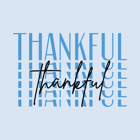 thankful typography slogan for t shirt printing, tee graphic design, vector illustration.のイラスト素材