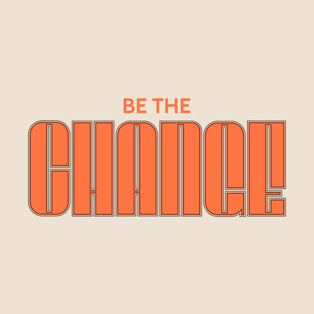 Be the change. Vector typography poster, t-shirt print design.のイラスト素材