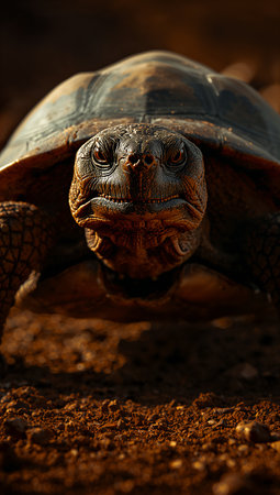 African spurred tortoise (Geochelone sulcata)の素材