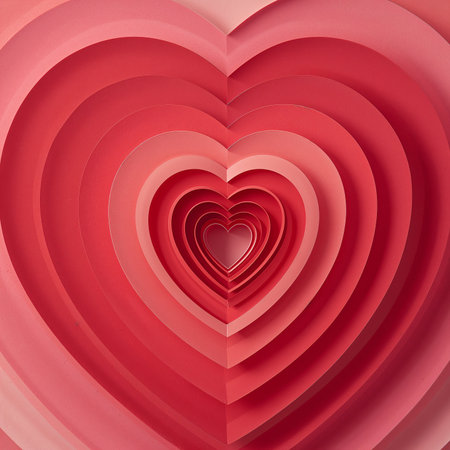 Valentine's Day abstract background with heart. 3d renderの素材
