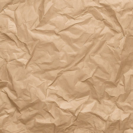 Crumpled brown paper texture background. Wrinkled paper background.の素材