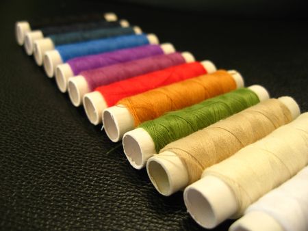 Coloured thread patternの写真素材
