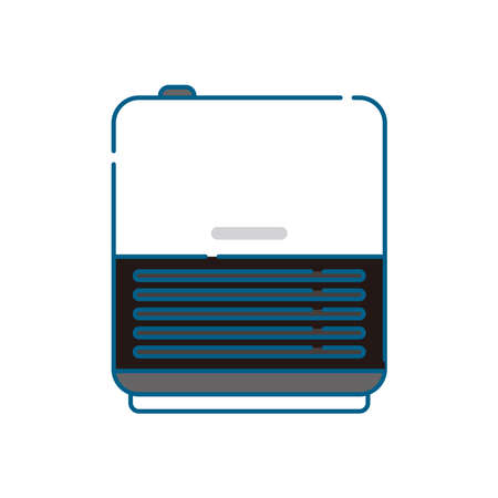 This is a simple white-based line drawing illustration of a game controller.のイラスト素材