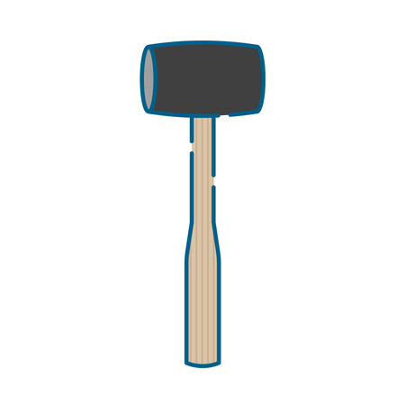 This is a simple white-based line drawing illustration of a stubby driver.のイラスト素材