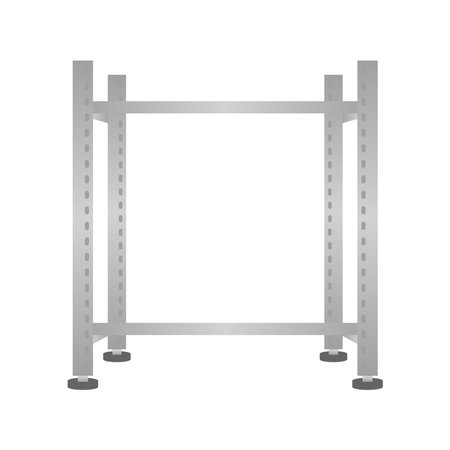 It is an illustration of installed items and outdoor racks.のイラスト素材