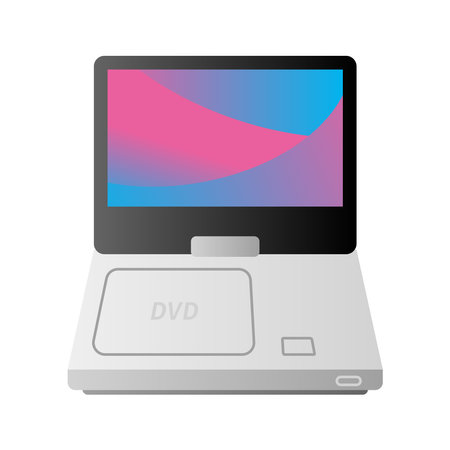 DVD, player, portable, screen illustration in screen saver.のイラスト素材