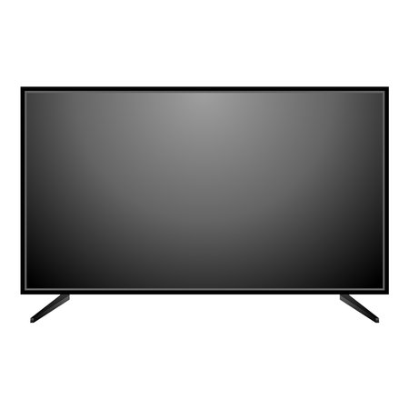 It is an illustration of large TVs, monitors, and LCDs that are off.のイラスト素材