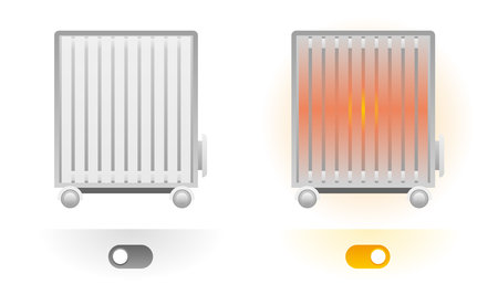 Illustration of oil heater.のイラスト素材