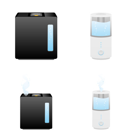 It is an illustration of various home appliances _ humidifier.のイラスト素材