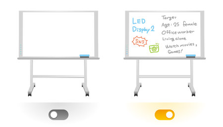 It is an illustration of an electronic blackboard.のイラスト素材