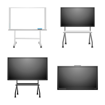 It is an illustration of various home appliances _ electronic blackboard.のイラスト素材