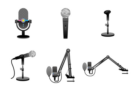 It is an illustration of the same home appliance set_Mike.のイラスト素材