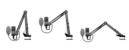 It is an illustration of the same home appliance set_Mike arm.のイラスト素材