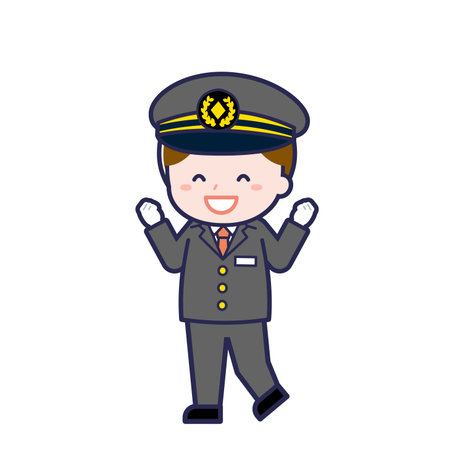 This is an illustration of a man's "Driver".のイラスト素材