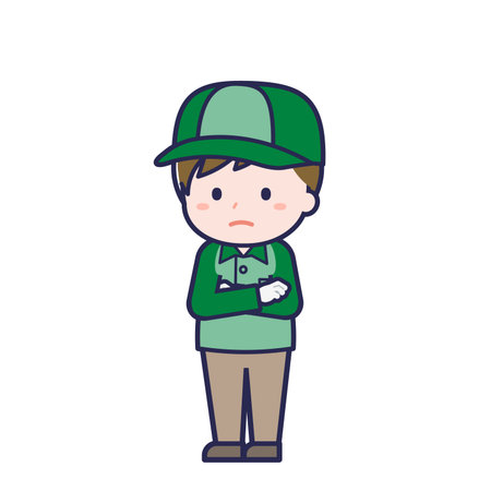 This is an illustration of a man's "Delivery Person".のイラスト素材